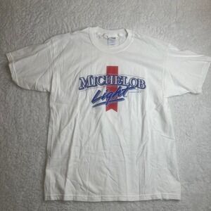 2001 Michelob light white mens T-shirt‎ beer summer Budweiser